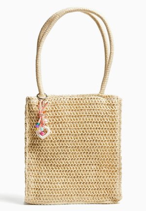 WITH STRAPS AND CHARMS - Kabelka - sand