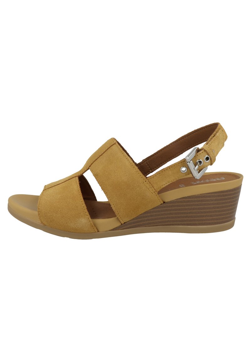 Geox MARYKARMEN Wedge sandals mustard/light brown Zalando.de