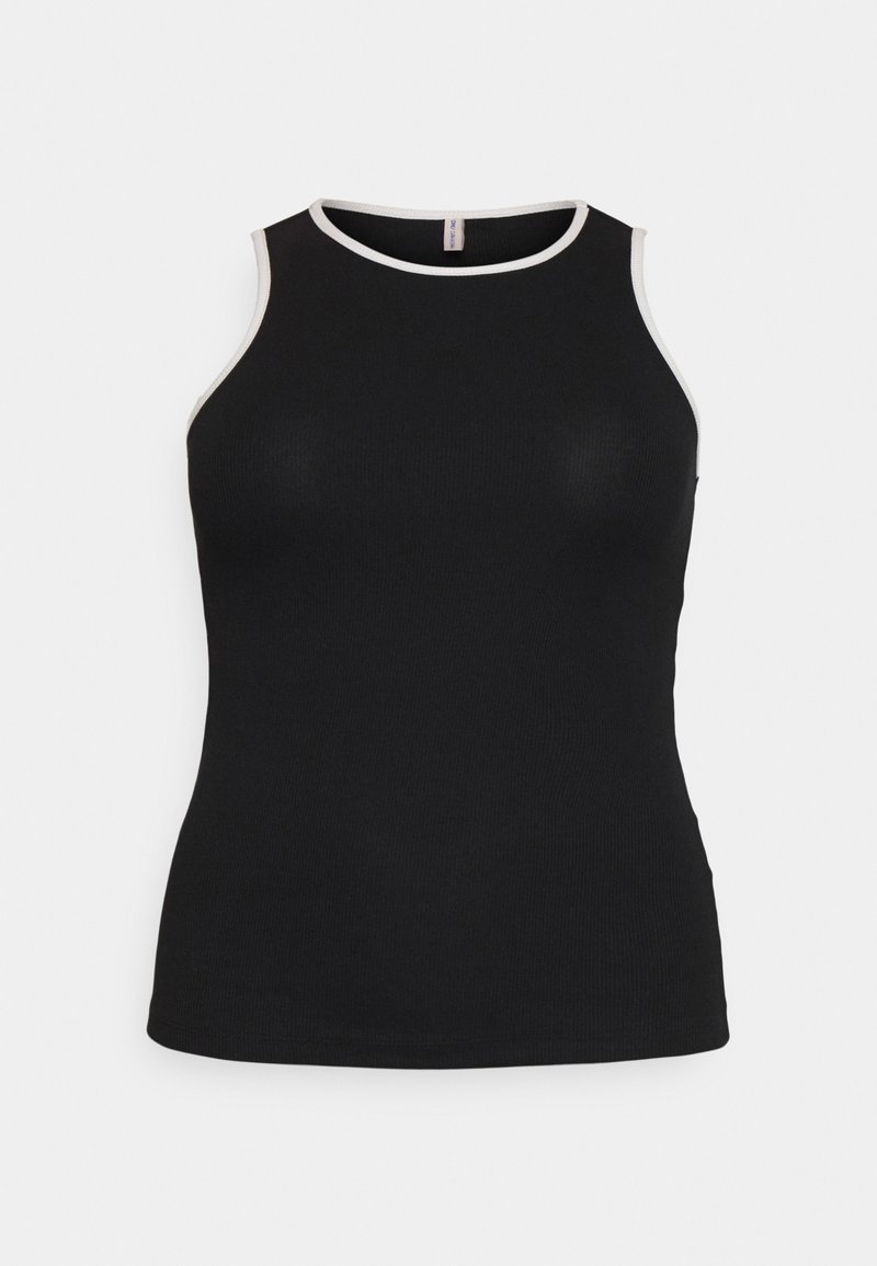 Damen T-Shirts | ONLY Carmakoma CARFENJI CONTRAST Top black/cloud dancer/schwarz - XT43835 Damen T-Shirts | ONLY Carmakoma CARFENJI CONTRAST Top black/cloud dancer/schwarz - XT43835