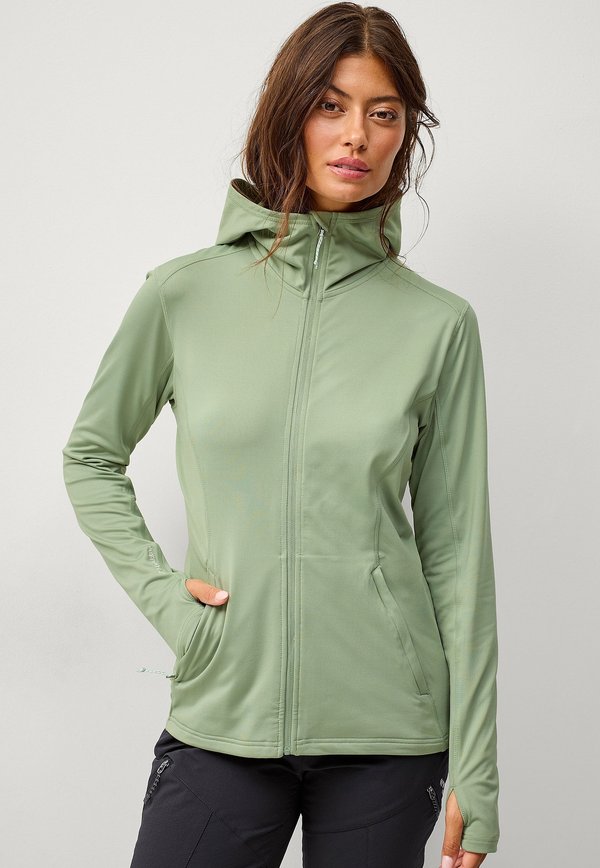 Sweatjacke - graugrün