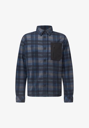 Street One MEN, FLEECE-OVERSHIRT MIT KAROMUSTER - Let jakke / Sommerjakker - dark ink blue