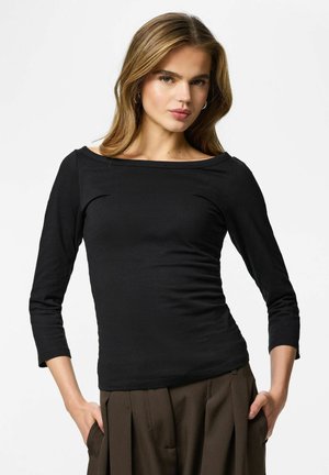 MIT 3/4-ÄRMELN PCPHOEBE U-BOOT-AUSSCHNITT - Maglione - black