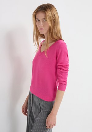 Strickpullover - fucsia