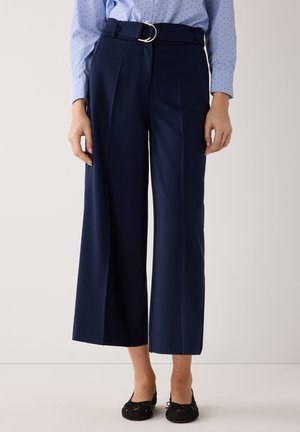 VERKÜRZTE WEITE CULOTTE - Stoffhose - dark blue