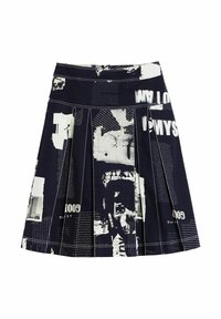 MIDI WITH NEWSPAPER PLEATS - Vekkihame - black