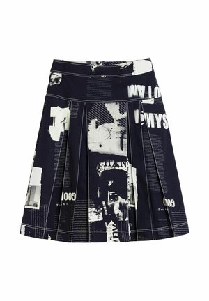 Desigual MIDI WITH NEWSPAPER PLEATS - Pleated skirt - black