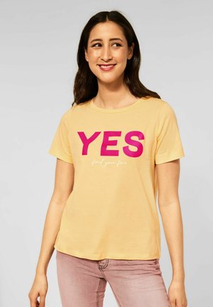 WORDING - Print T-shirt - gelb