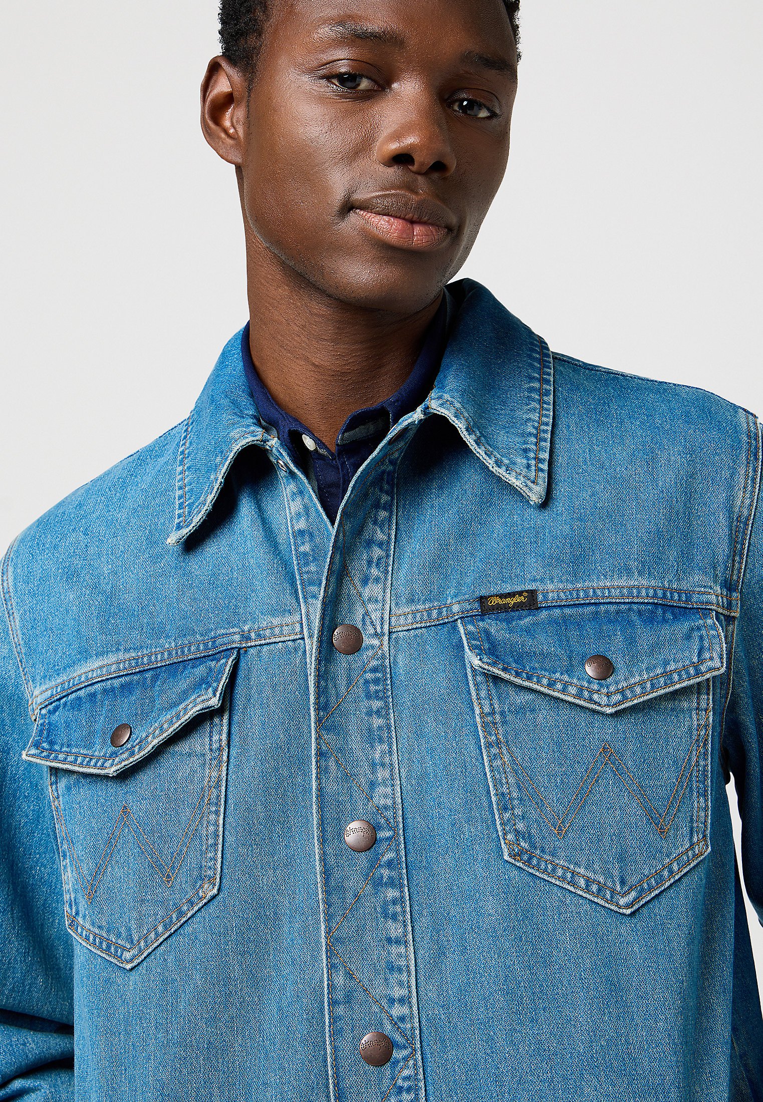 Wrangler WRANGE JACKET - Denim jacket - iron forge/blue denim
