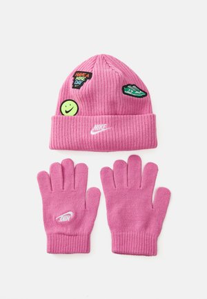 PATCH PEAK BEANIE UNISEX SET - Gants - magic flamingo