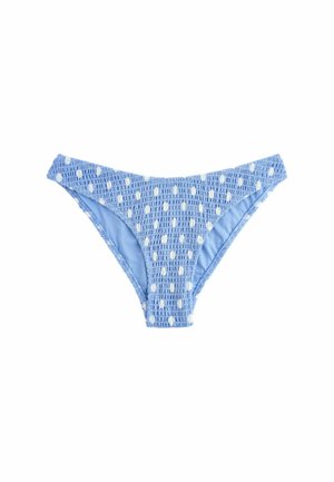 Next, REGULAR FIT - SHIRRED BRAZILIAN HIGH LEG BIKINI BOTTOMS . - Bikini-Hose - blue cream spot