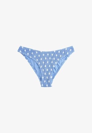 Next, REGULAR FIT - SHIRRED BRAZILIAN HIGH LEG BIKINI BOTTOMS . - Bikinibukser - blue cream spot