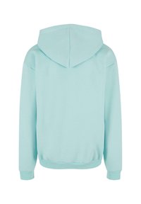 Lysblå hoodie med en frontlomme i kængurustil, ribbede manchetter og hætte med snore. Fremstillet af blødt, struktureret bomuldsstof.