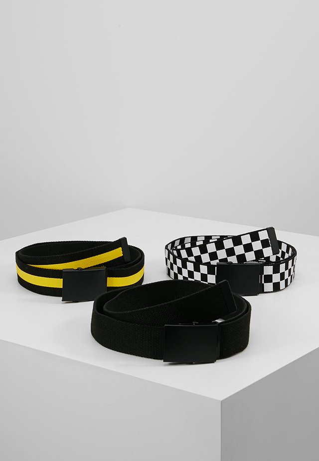 3 PACK - Belte - black/white/yellow