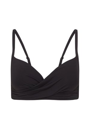 SEA LEVEL ESSENTIALS CROSS FRONT MOULDED - Bikini pezzo sopra - black