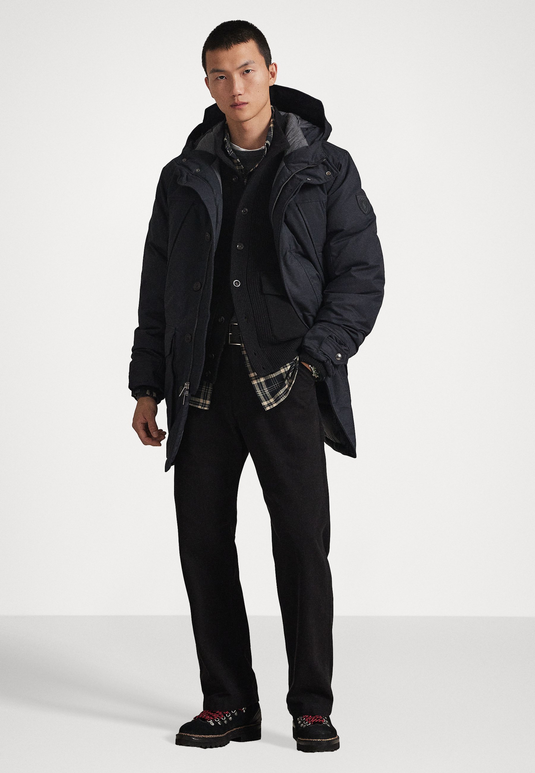 Polo Ralph Lauren HOODED DOWN PARKA - Parka - polo black/dark blue