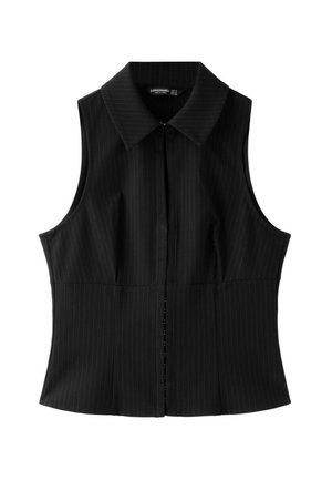 Stradivarius, SLEEVELESS PRESS STUD TOP - Chemisier - black