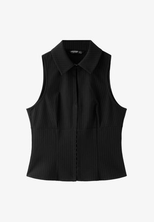 Stradivarius, SLEEVELESS PRESS STUD TOP - Chemisier - black