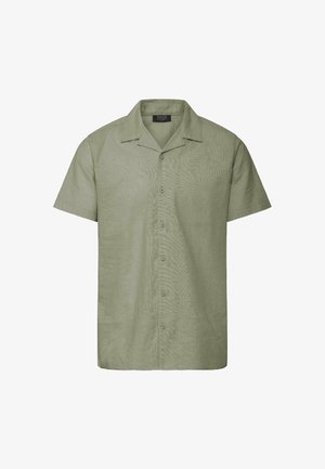 INDICODE JEANS, IDMONKEN LINEN-MIX - Vapaa-ajan kauluspaita - vetiver