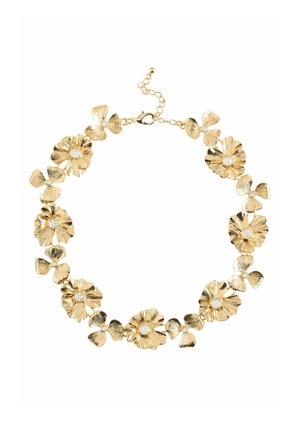 Next, STATEMENT FLORAL SPARKLE NECKLACE . - Necklace - gold-coloured