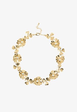 Next, STATEMENT FLORAL SPARKLE NECKLACE . - Necklace - gold-coloured