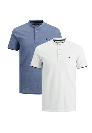 2ER PACK PAULOS MAO - T-Shirt basic - weiß   hellblau