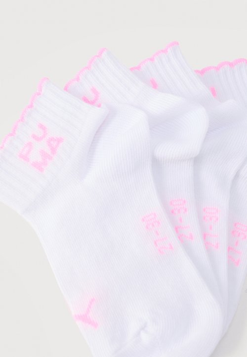 PUMA SQUARE KID LOGO QUARTER UNISEX 4 PACK - Socks - white/pink — photo 2