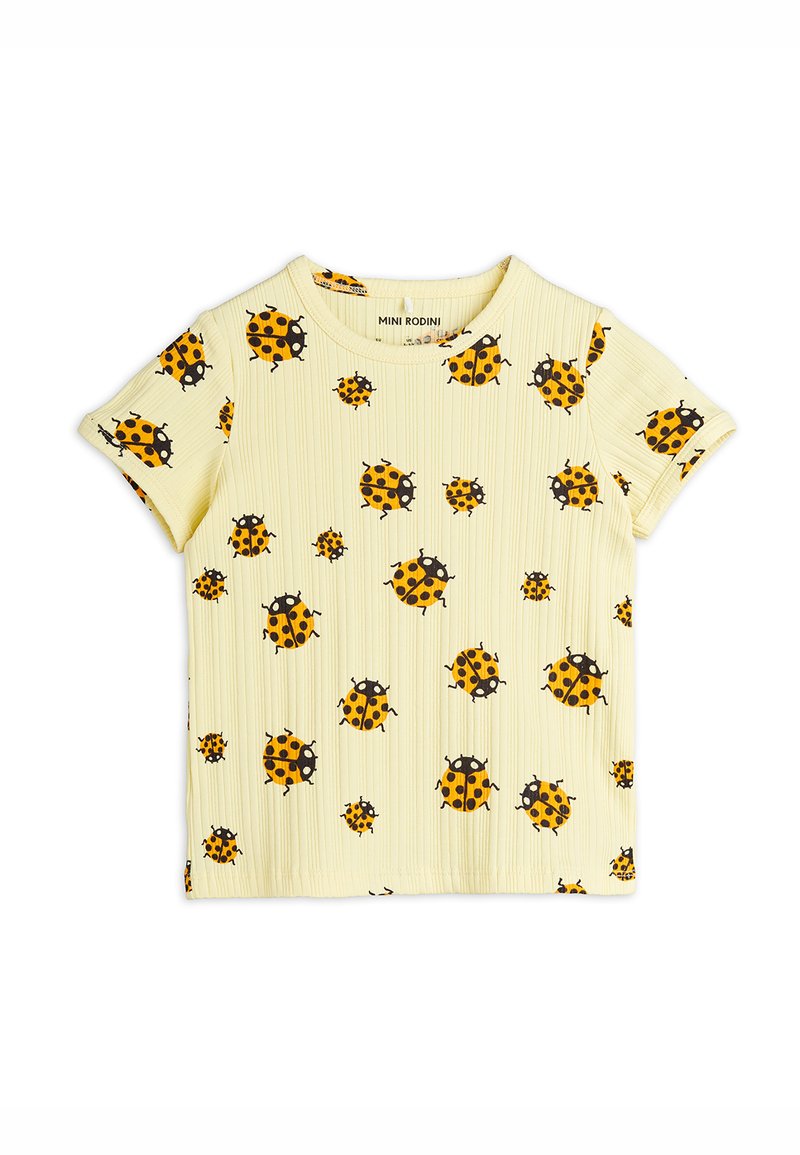 Mini Rodini - LADYBUGS TEE UNISEX - Print T-shirt - yellow, Enlarge