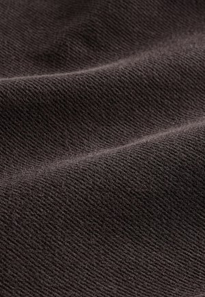 Textured dark brown fabric with a soft, woven appearance, featuring diagonal ridges and a slight sheen. Suitable for various textile applications.