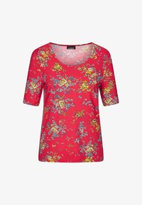 Selected, red/yellow/light blue patterned