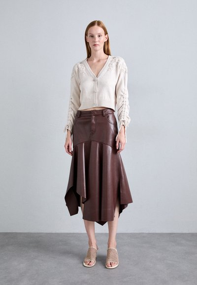 Cinq à Sept BRIE EMBROIDERED CARDIGAN - Strickjacke - gardenia