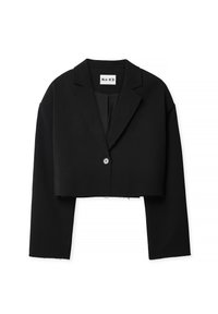 SHORT FRINGED - Blazer - black