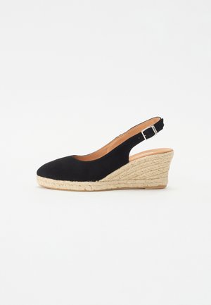 HAZEL WEDGE - Espadrilles - black