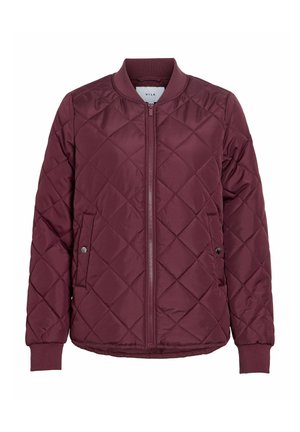 VILA, QUILTED JACKET VITATE ZIPPER - Blouson Bomber - winetasting