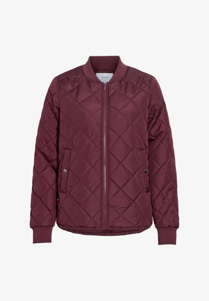 VILA, QUILTED JACKET VITATE ZIPPER - Blouson Bomber - winetasting