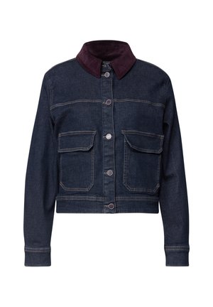 Street One, DENIM OVERSHIRT MIT HEMDKRAGEN AUS CORD - Denim jacket - rinse blue clean wash