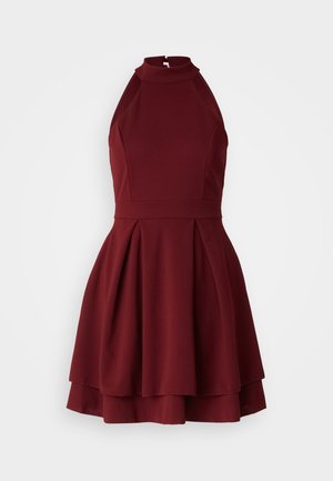 CHERYL HALTER NECK SKATER DRESS - Cocktailkleid/festliches Kleid - wine