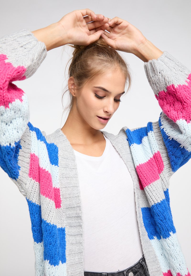 Cardigan Donna Con Frange E Motivo Screziato | Maglione Leggero Scollo Rotondo, Perfetto Per Look Casual