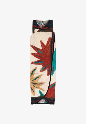BIMBA Y LOLA, BIMBA Y LOLA VESTIDO MIDI CRUZADO CON FLECOS SUN POSITIONAL - Vestido informal - sun positional