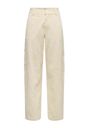 JDY, HOSE JDYHAVANNA BARREL FIT HOSE - Jean baggy - ecru