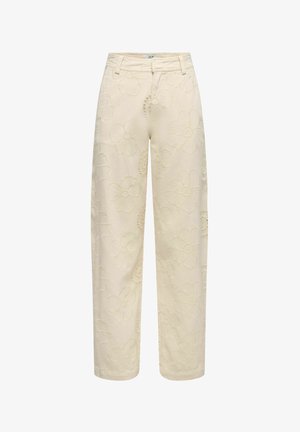 JDY, HOSE JDYHAVANNA BARREL FIT HOSE - Jean baggy - ecru
