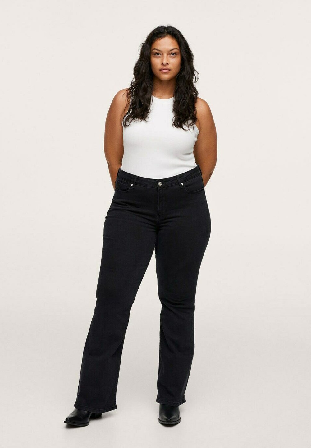 Mango FLARE - Vaqueros a campana - black denim/denim negro - Zalando.es