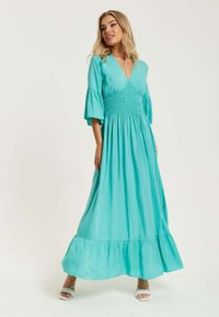 Liquorish with-frill-sleeves - Maxi dress - green
