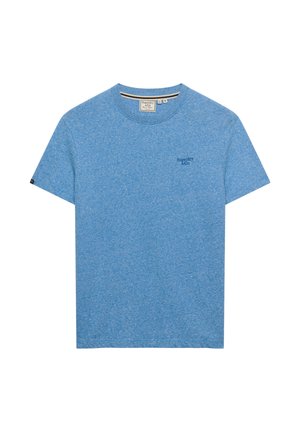 Superdry & Co, SUPERDRY ESSENTIAL SERIF LOGO EMBROIDERED T-SHIRT.. - T-shirt basic - fresh blue grit blue