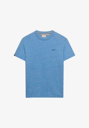 Superdry & Co, SUPERDRY ESSENTIAL SERIF LOGO EMBROIDERED T-SHIRT.. - T-Shirt basic - fresh blue grit blue