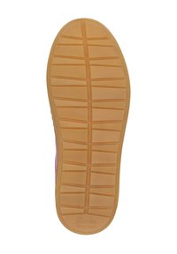 Schuhsohle aus leichtem, tanfarbenem Gummi mit strukturierten Oberflächen und horizontalen Rillen für besseren Grip, gekennzeichnet mit "37" und Branding.