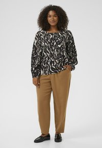 Kaffe Curve MILINA  - Palaidinė - black brown graphic animal