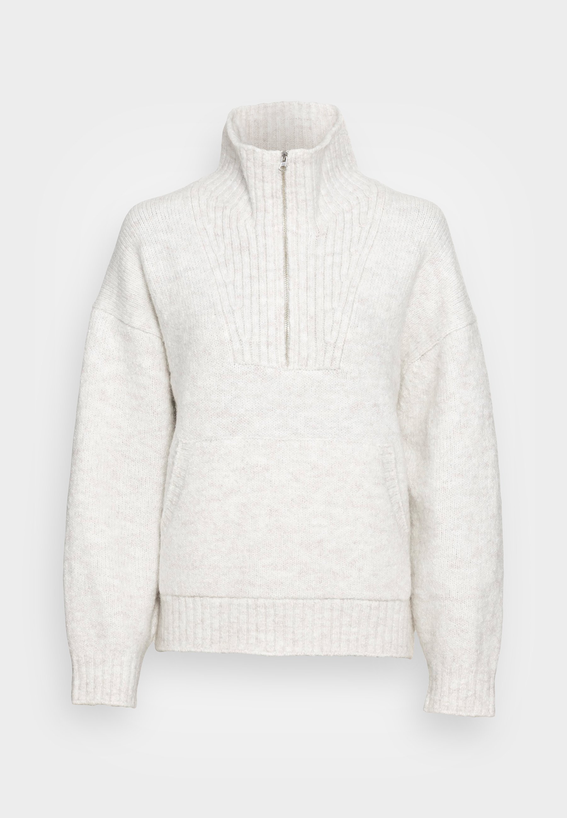 half zip white sweater