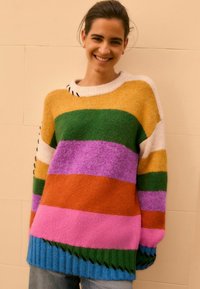 Next SOFT TOUCH BRIGHT STRIPE STITCH  - REGULAR FIT - Pullover - rainbow