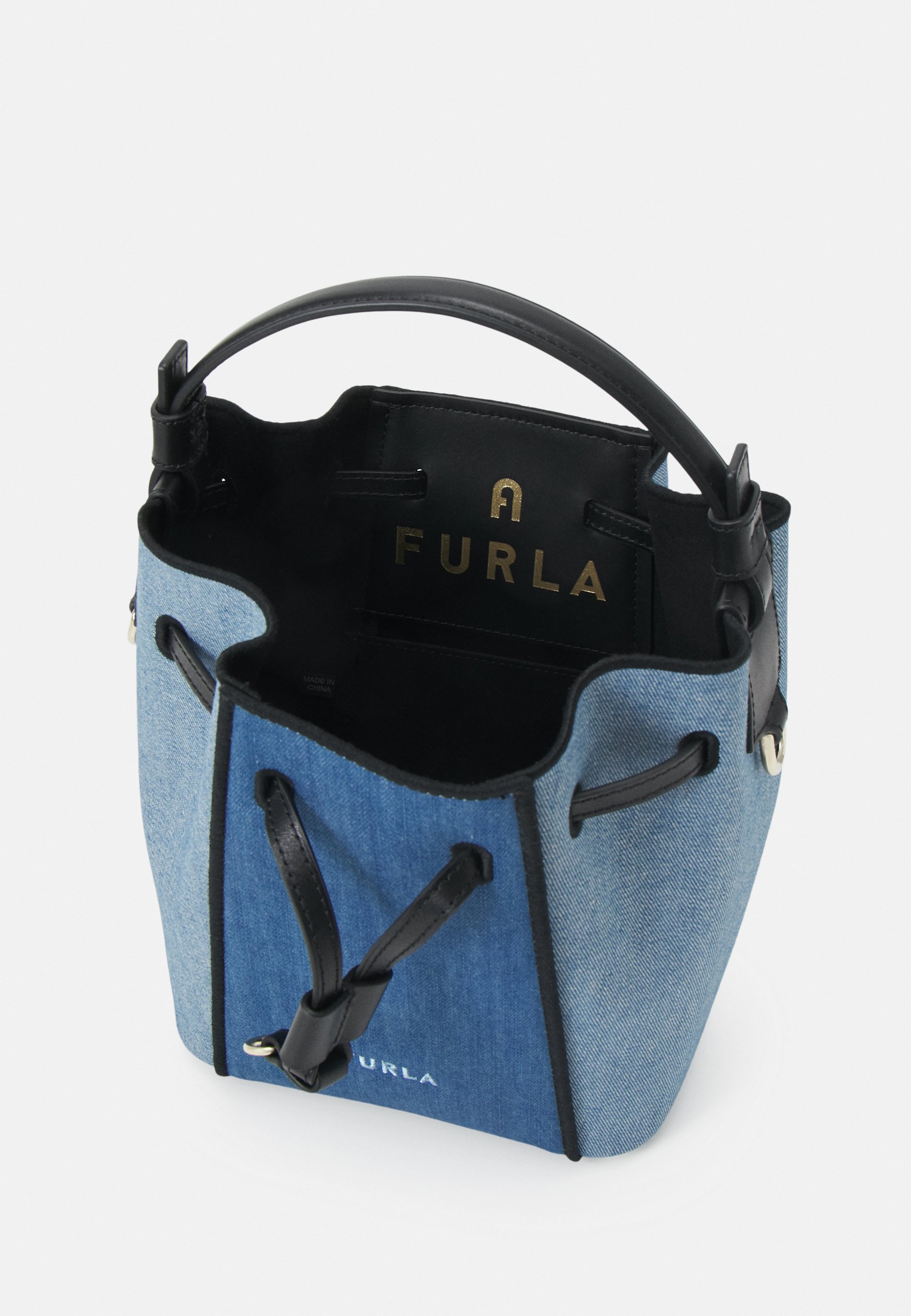 Furla MIASTELLA MINI BUCKET BAG - Handbag - toni blu denim
