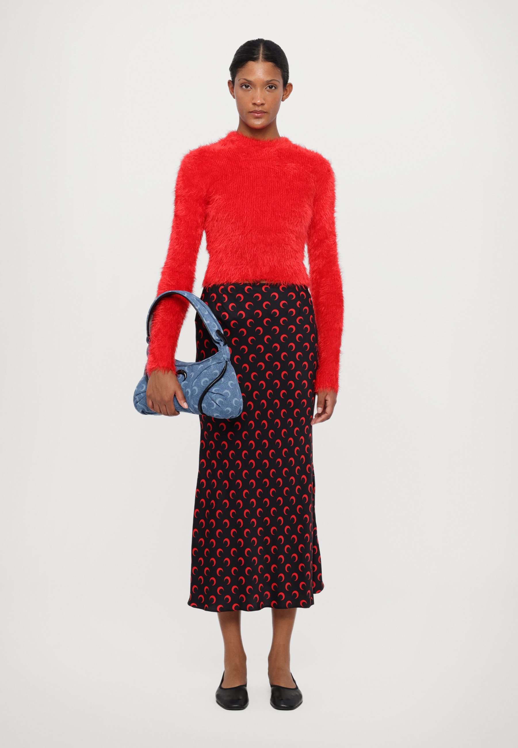 marine serre PUFFY KNIT CROPPED PULLOVER MARINE SERRE WILD PUFFY